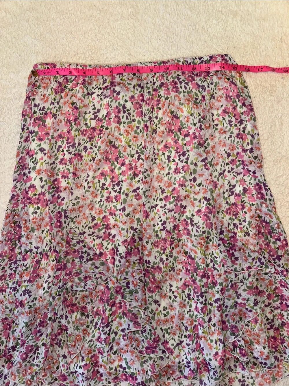 Notations Y2K Floral Ruffle Midi Skirt 🌸🦋